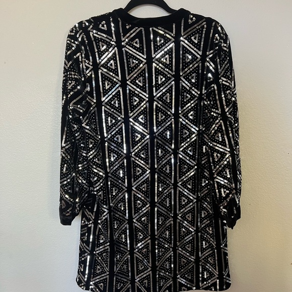 Zara Geometric Sequin Mini Dress - Brand New with Tags - Picture 3 of 3
